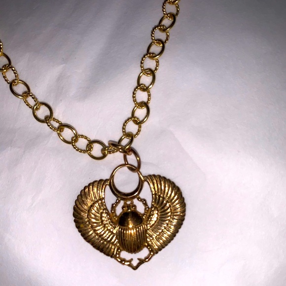 Sacred Scarab Gold Necklace - Picture 3 of 5